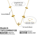 Fashion Stainless Steel 3D FIve Jewelry Set PVD Gold Plated Complete Gift Set