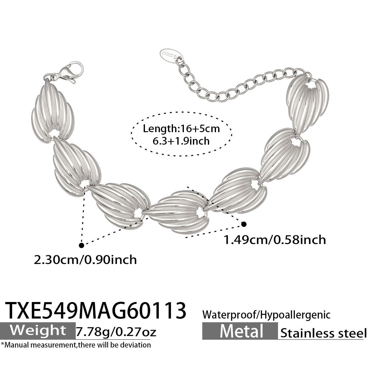 Hot Sale Watermelon Heart Pattern Waist Chain  Necklace Set Stainless Steel Gothic Geometric Jewelry  Trendy Women Gift