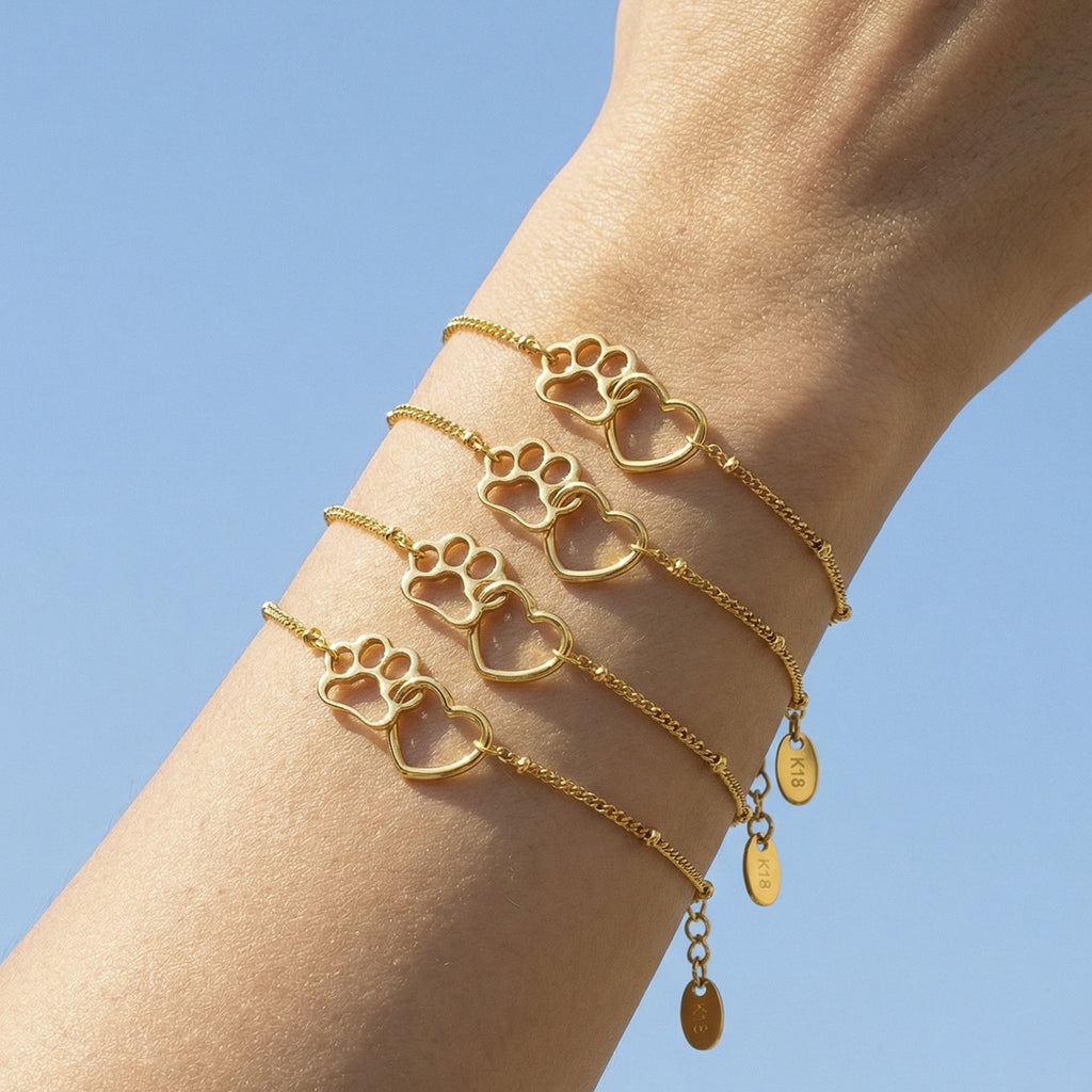 Fashion Classic 18K Gold Plated Cute and Stylish Lovely Stainless Steel Bracelet for Little Girls Fashion Jewelry Accessories