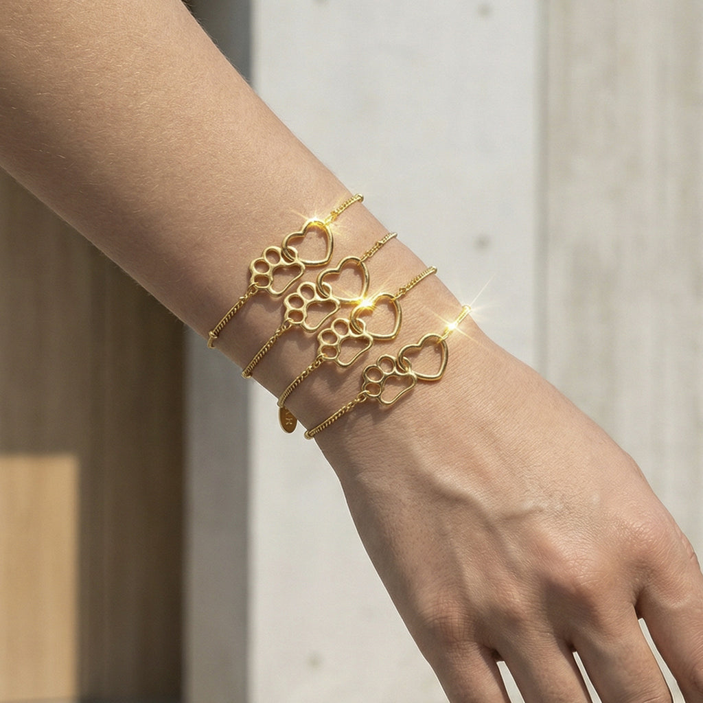 Fashion Classic 18K Gold Plated Cute and Stylish Lovely Stainless Steel Bracelet for Little Girls Fashion Jewelry Accessories