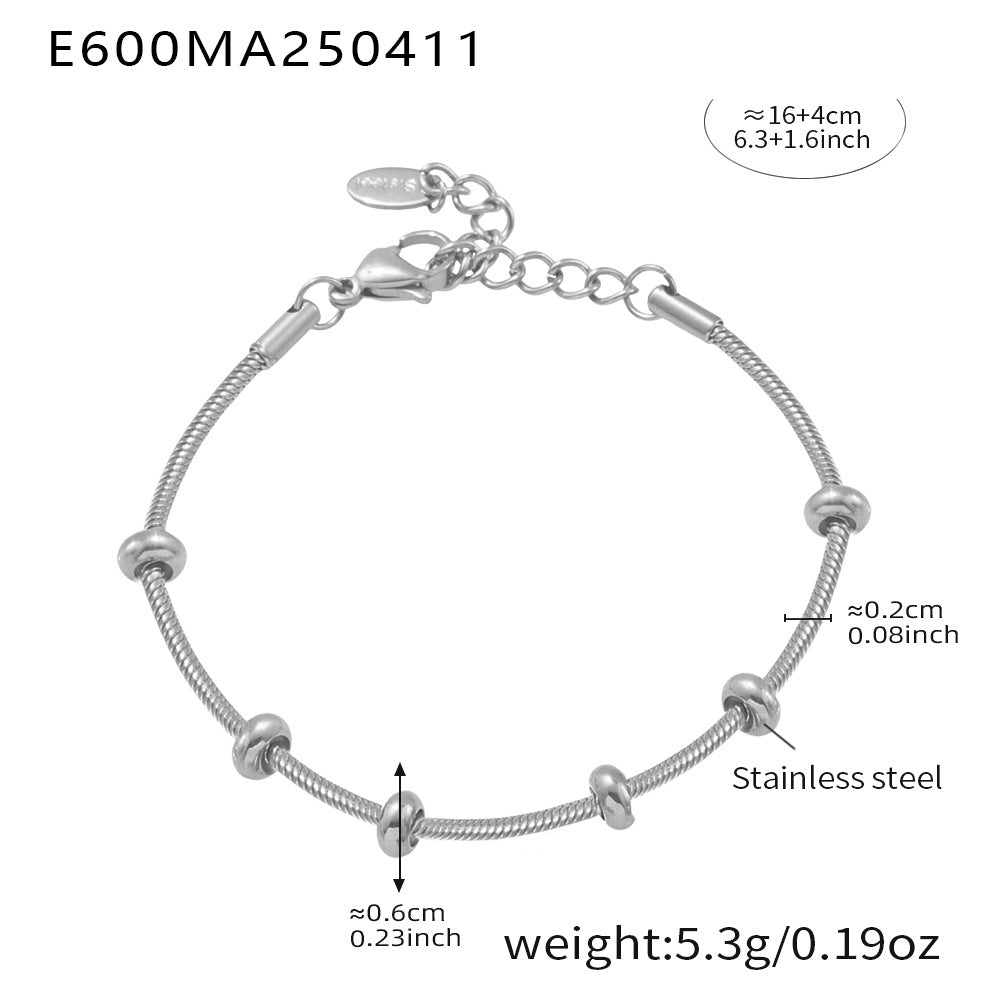 Trendy Gold-Plated True Gold Stainless Steel Charm Bracelet Cute Style with Heart Bear Zircon Valentine's Day Party Gift