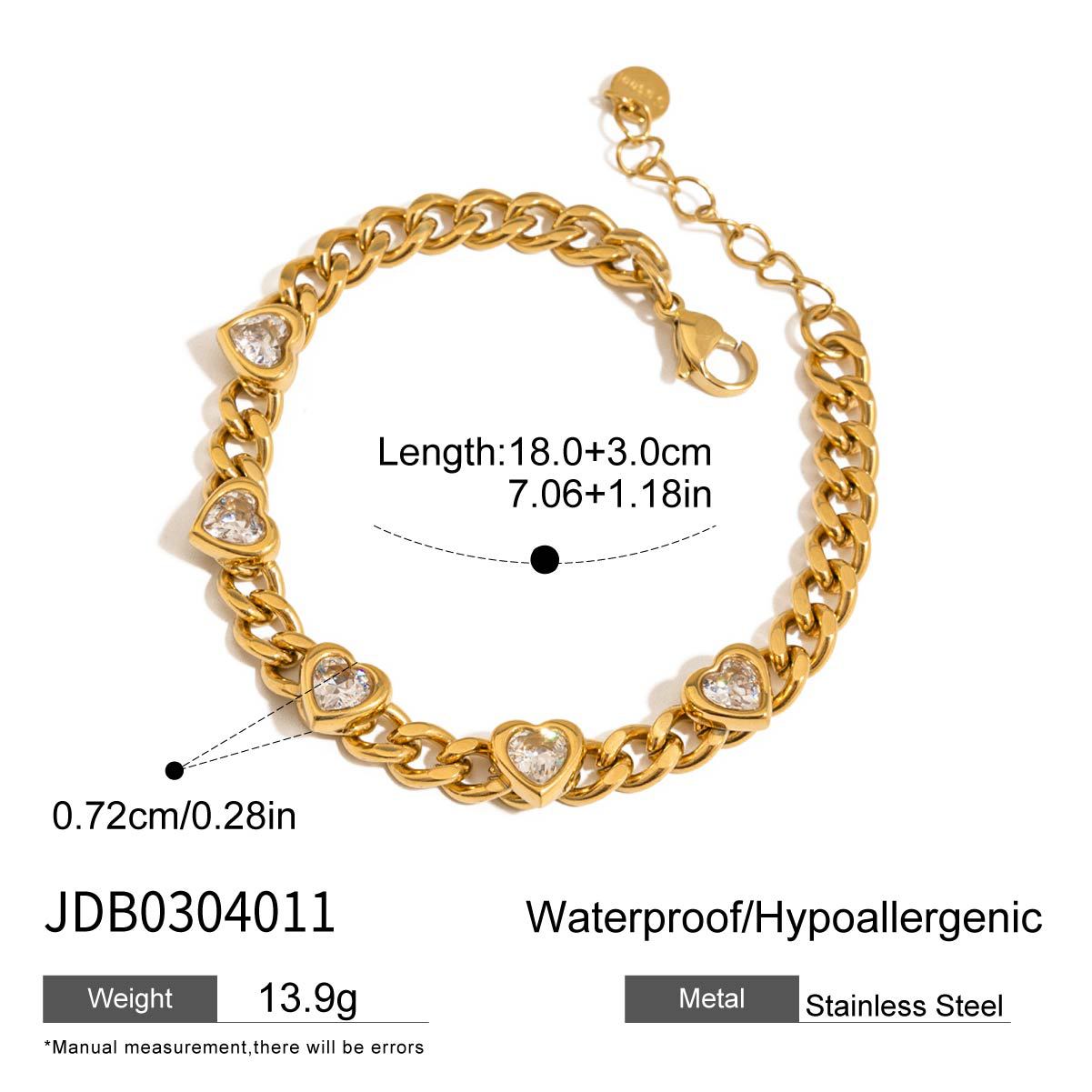 Zircon Fashion Jewelry Bracelets Bangles High Quality 18K PVD Plated Stainless Steel Trendy Vintage Classic Styles for Gifts