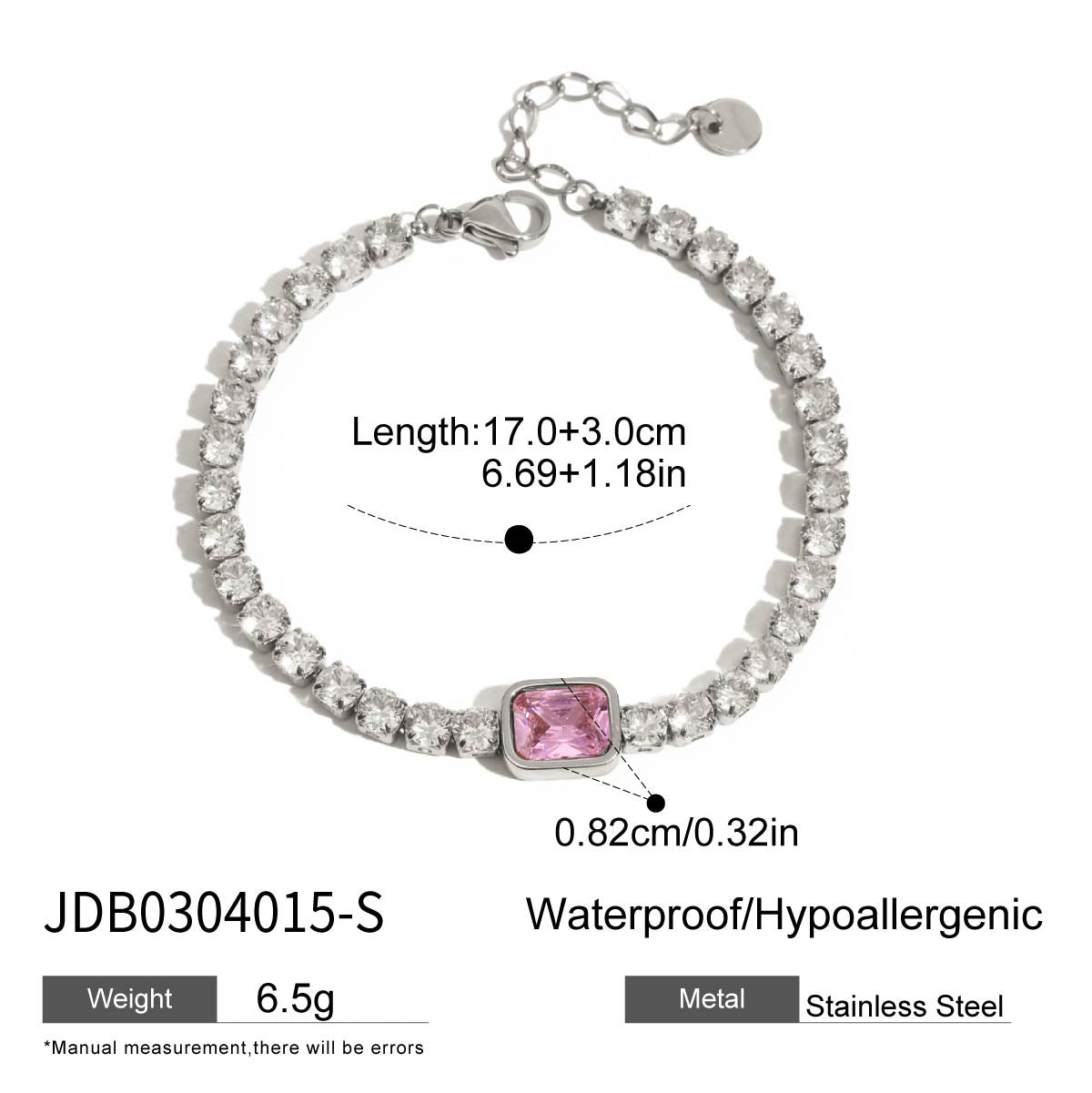 Zircon Fashion Jewelry Bracelets Bangles High Quality 18K PVD Plated Stainless Steel Trendy Vintage Classic Styles for Gifts