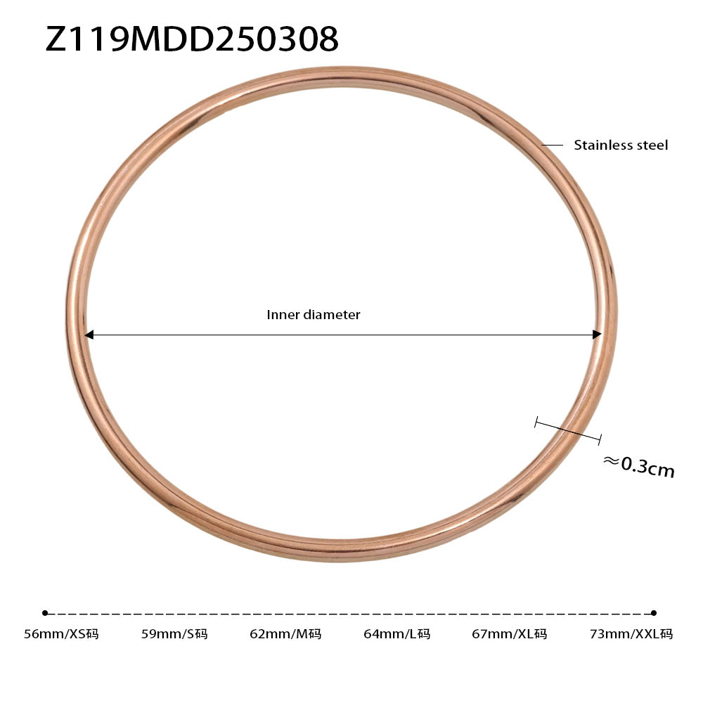 18K Gold Plated Waterproof Hypoallergenic Simple Bangle Non-Tarnish Stainless Steel Fashion Jewelry Bracelets