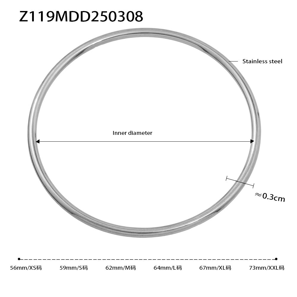 18K Gold Plated Waterproof Hypoallergenic Simple Bangle Non-Tarnish Stainless Steel Fashion Jewelry Bracelets