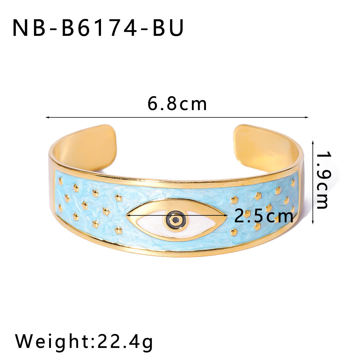 Chunky Stainless Steel 18K Gold Plated Women's Fashion Jewelry Cuff Bracelets Colorful Enameling Bangle Gift