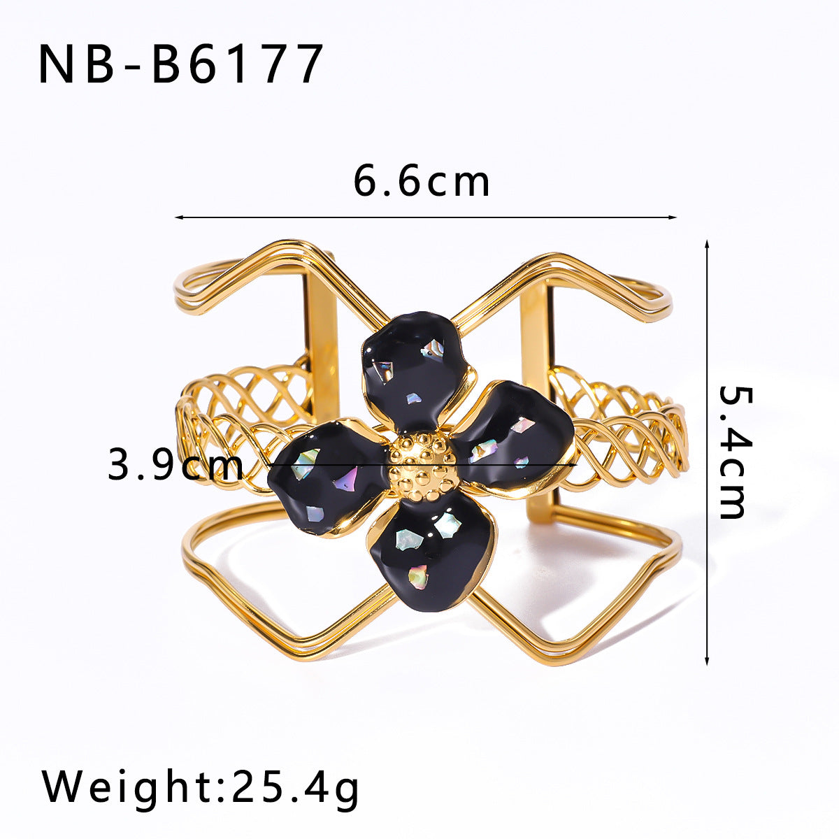 Chunky Stainless Steel 18K Gold Plated Women's Fashion Jewelry Cuff Bracelets Colorful Enameling Bangle Gift