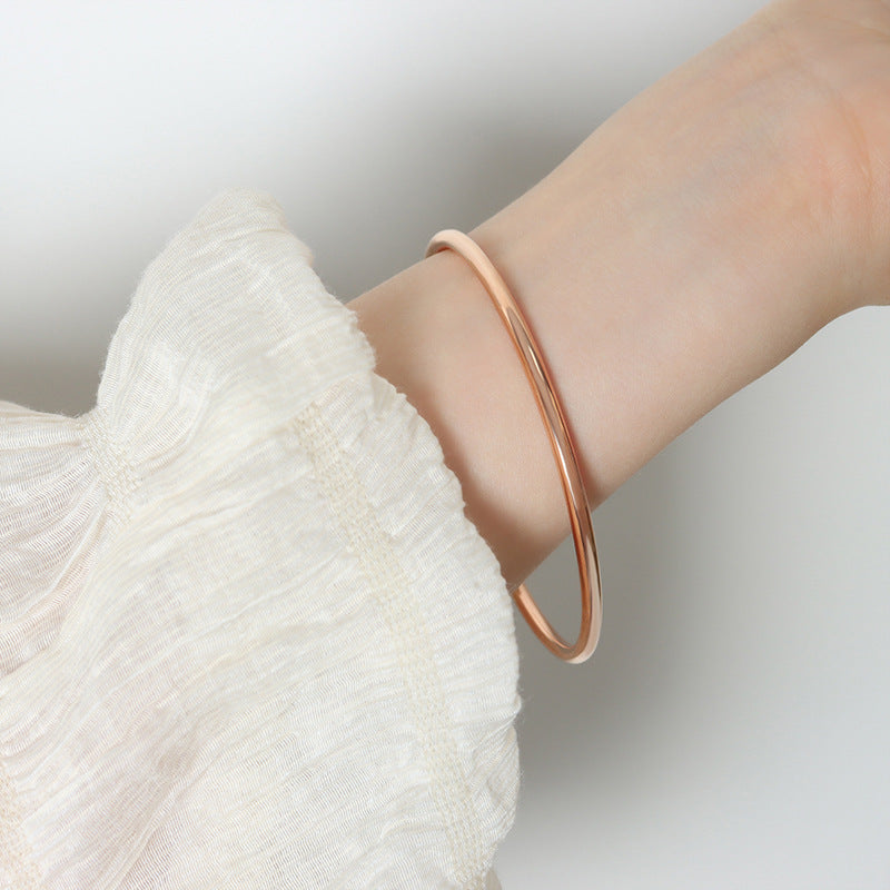 MB02101 Simple Style Stainless Steel Fashion Jewelry Gold Silver Rose Gold Color Options with Vacuum Plating Bracelets