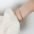 MB02101 Simple Style Stainless Steel Fashion Jewelry Gold Silver Rose Gold Color Options with Vacuum Plating Bracelets