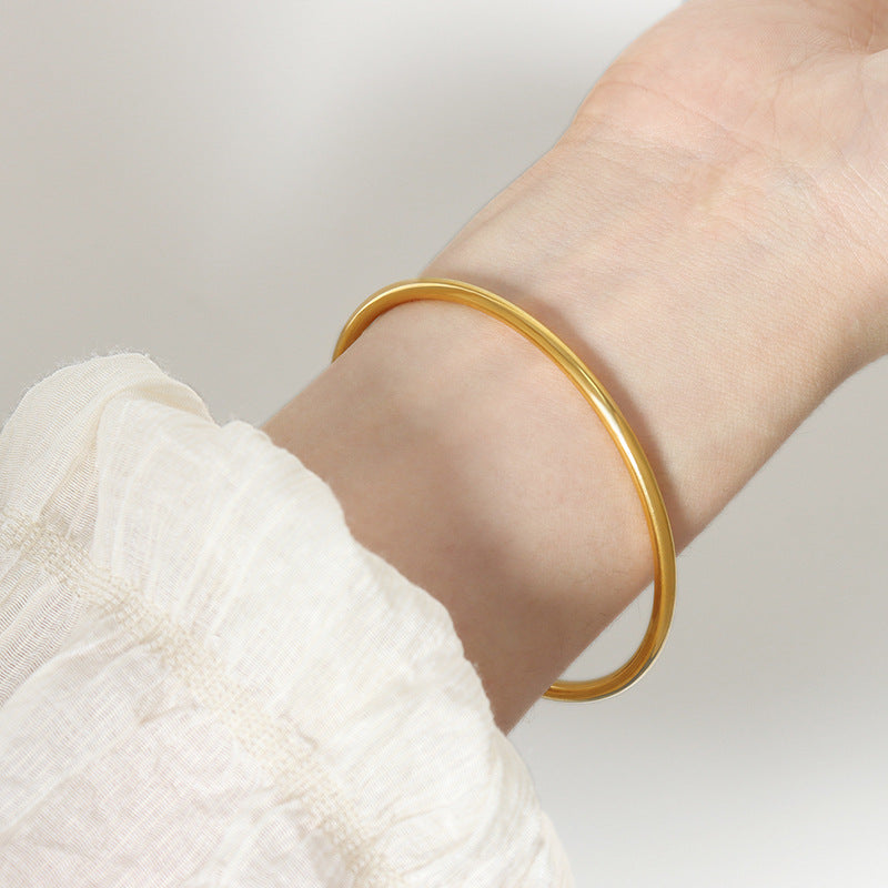 MB02101 Simple Style Stainless Steel Fashion Jewelry Gold Silver Rose Gold Color Options with Vacuum Plating Bracelets