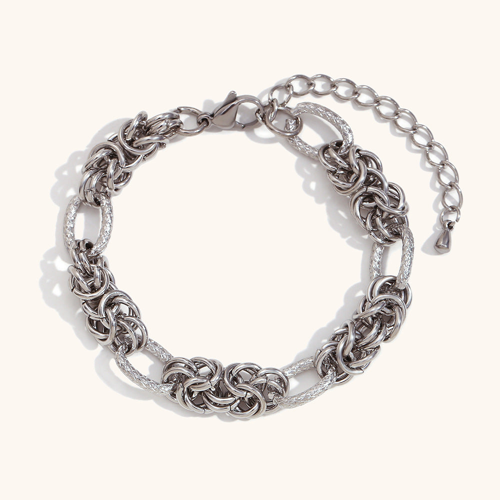 DB02074 Stainless Steel Chain Bracelet Multiple Designs 18K True Gold & Silver PVD Plated Fashion Cuff Jewelry