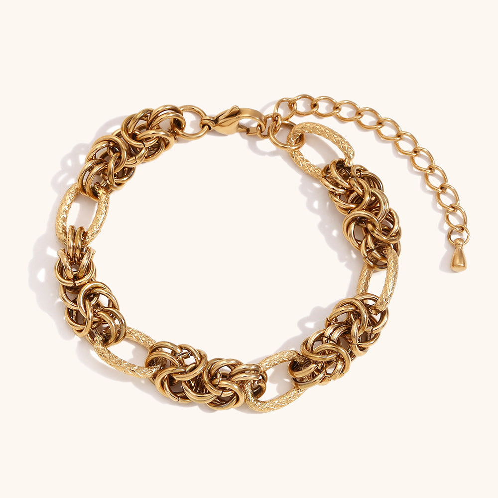 DB02074 Stainless Steel Chain Bracelet Multiple Designs 18K True Gold & Silver PVD Plated Fashion Cuff Jewelry