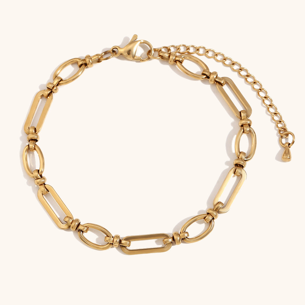 DB02074 Stainless Steel Chain Bracelet Multiple Designs 18K True Gold & Silver PVD Plated Fashion Cuff Jewelry
