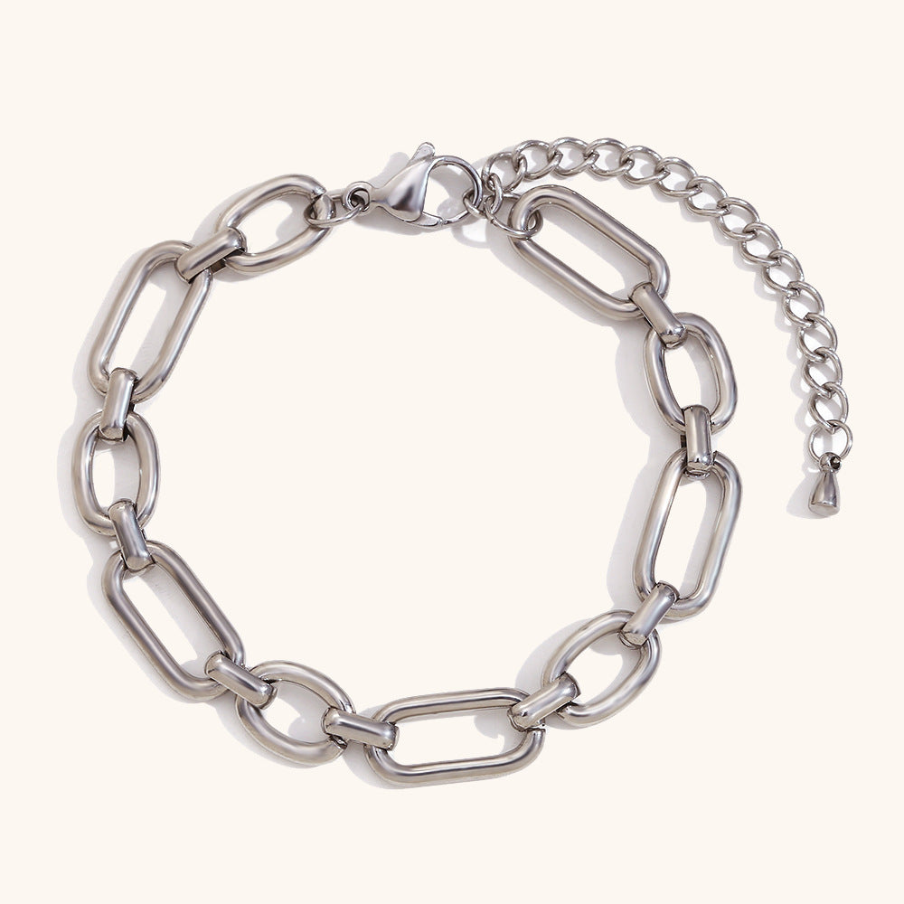 DB02074 Stainless Steel Chain Bracelet Multiple Designs 18K True Gold & Silver PVD Plated Fashion Cuff Jewelry