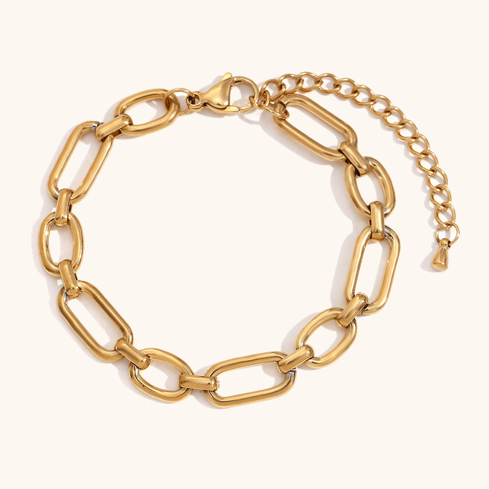 DB02074 Stainless Steel Chain Bracelet Multiple Designs 18K True Gold & Silver PVD Plated Fashion Cuff Jewelry