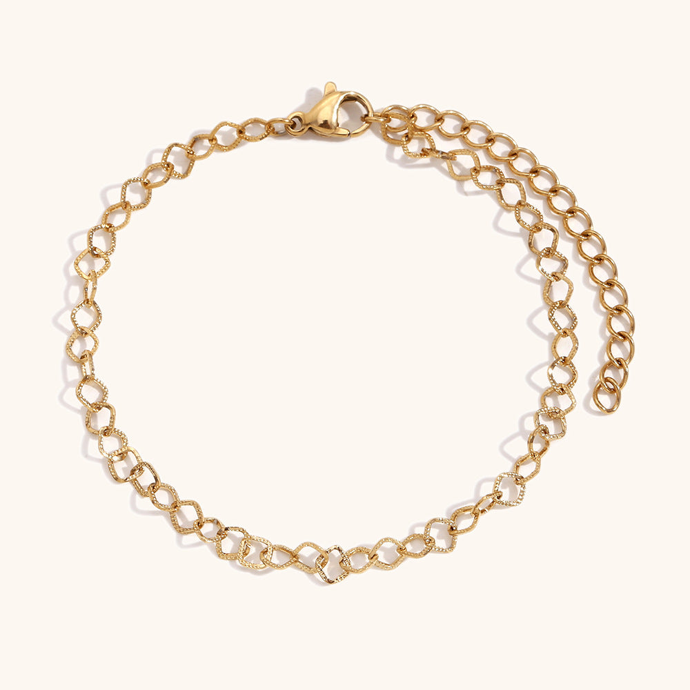 DB02074 Stainless Steel Chain Bracelet Multiple Designs 18K True Gold & Silver PVD Plated Fashion Cuff Jewelry