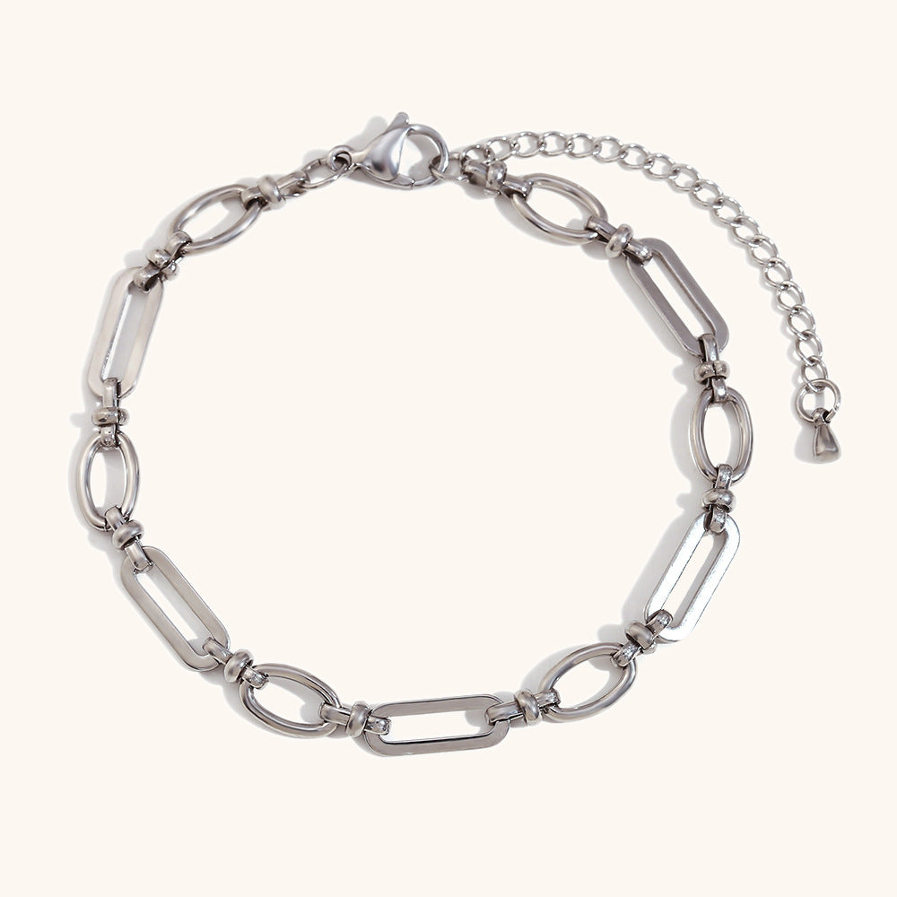 DB02074 Stainless Steel Chain Bracelet Multiple Designs 18K True Gold & Silver PVD Plated Fashion Cuff Jewelry