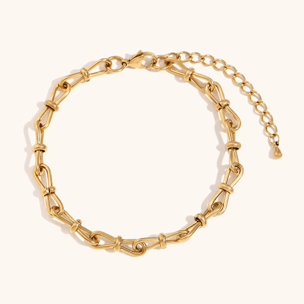 DB02074 Stainless Steel Chain Bracelet Multiple Designs 18K True Gold & Silver PVD Plated Fashion Cuff Jewelry