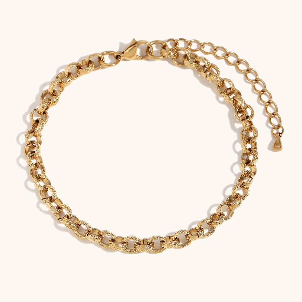 DB02074 Stainless Steel Chain Bracelet Multiple Designs 18K True Gold & Silver PVD Plated Fashion Cuff Jewelry