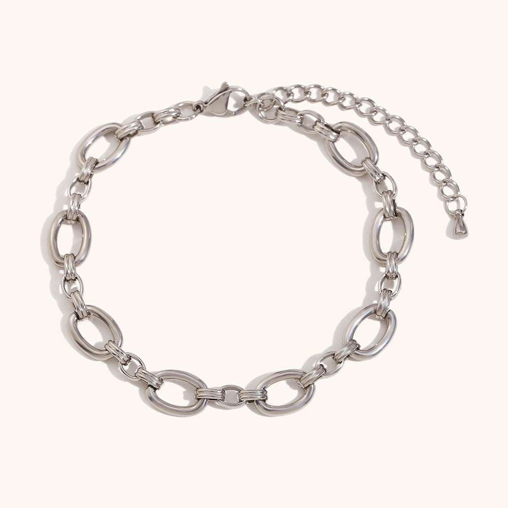 DB02074 Stainless Steel Chain Bracelet Multiple Designs 18K True Gold & Silver PVD Plated Fashion Cuff Jewelry