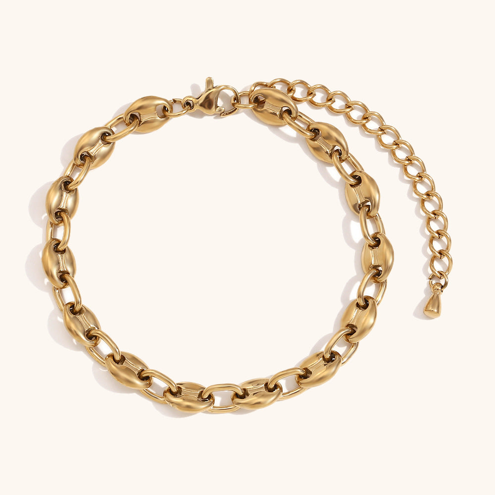 DB02074 Stainless Steel Chain Bracelet Multiple Designs 18K True Gold & Silver PVD Plated Fashion Cuff Jewelry