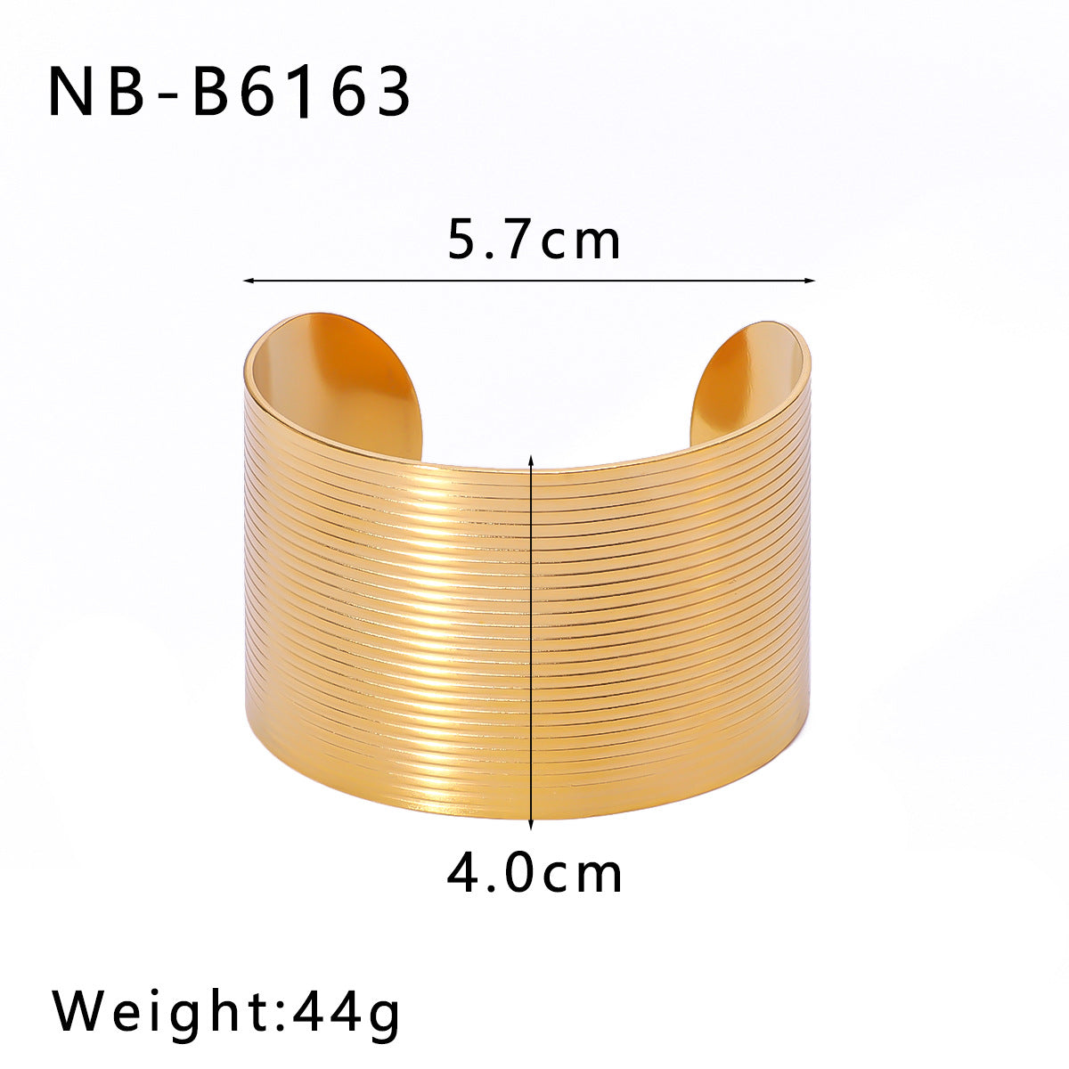 Chunky Stainless Steel 18K True Gold Plated Cute Open Cuff Bracelets & Bangles Fashion Jewelry for Girls-Gift