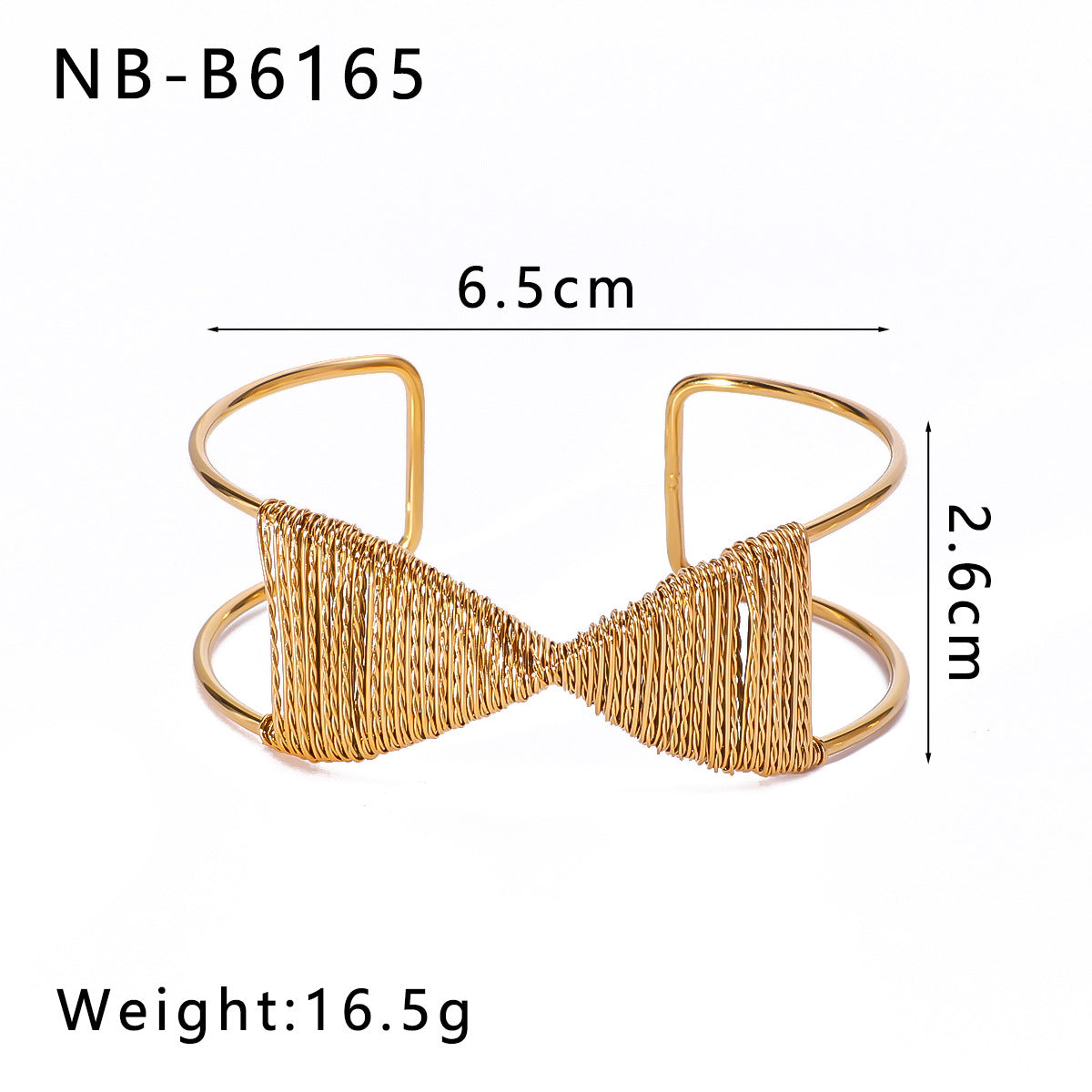 Chunky Stainless Steel 18K True Gold Plated Cute Open Cuff Bracelets & Bangles Fashion Jewelry for Girls-Gift