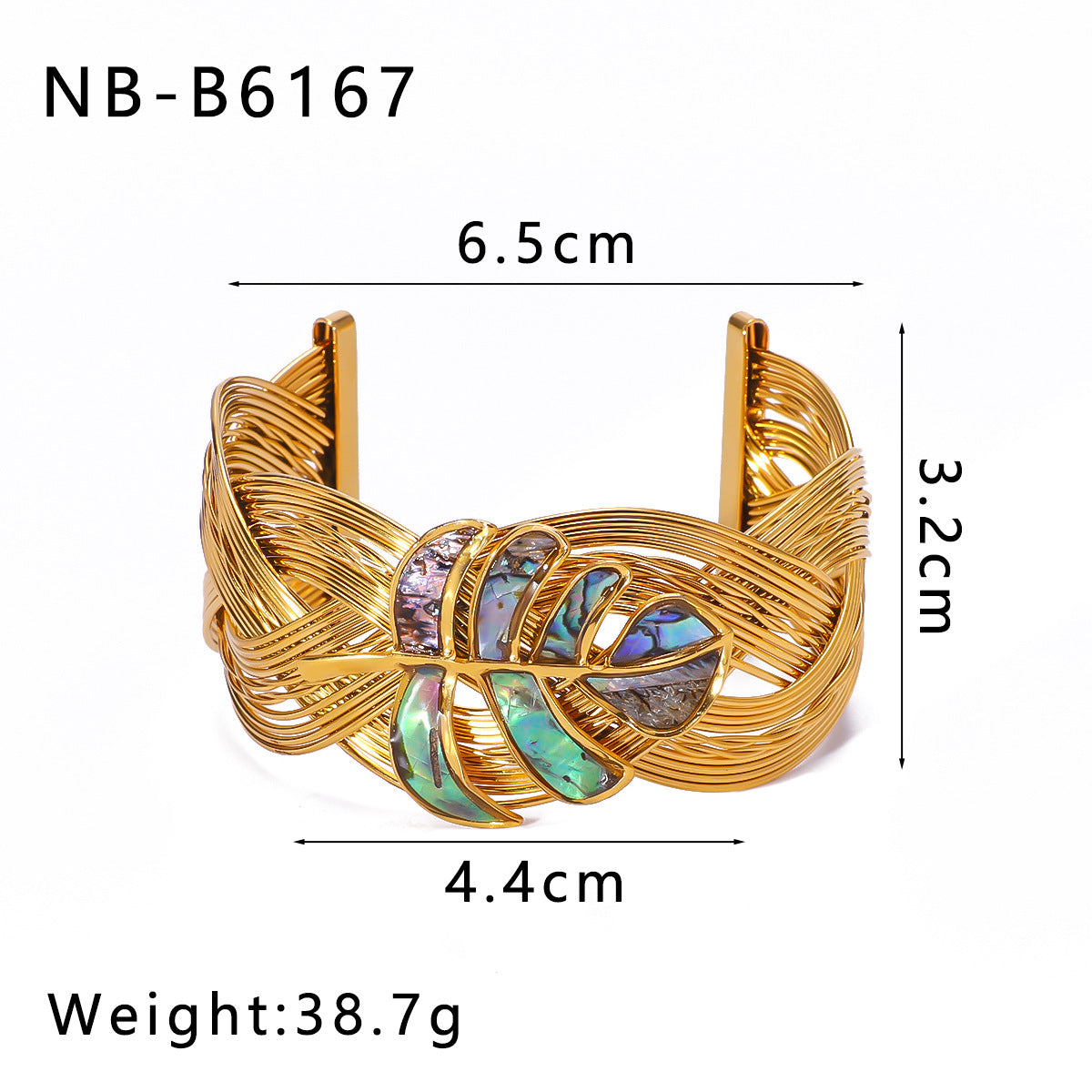 Chunky Stainless Steel 18K True Gold Plated Cute Open Cuff Bracelets & Bangles Fashion Jewelry for Girls-Gift