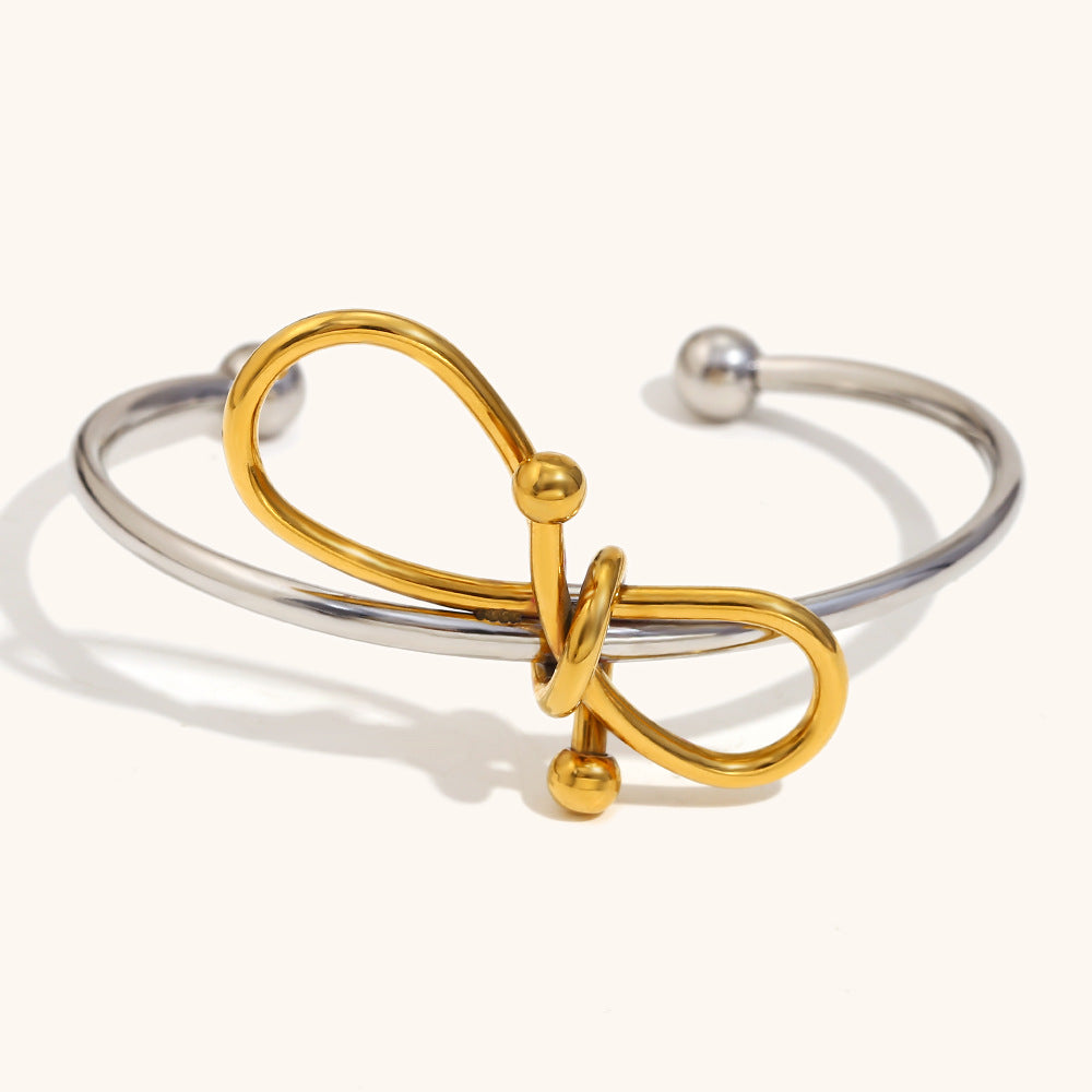 Wholesale Stainless Steel Fashion Jewelry 18K True Gold PVD Plated Bangle Bracelets Fashion Cuff Bracelets