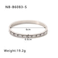 High Quality Stainless Steel Zircon Cuff Bracelets Waterproof Gold Plated Fashion Jewelry Bangles