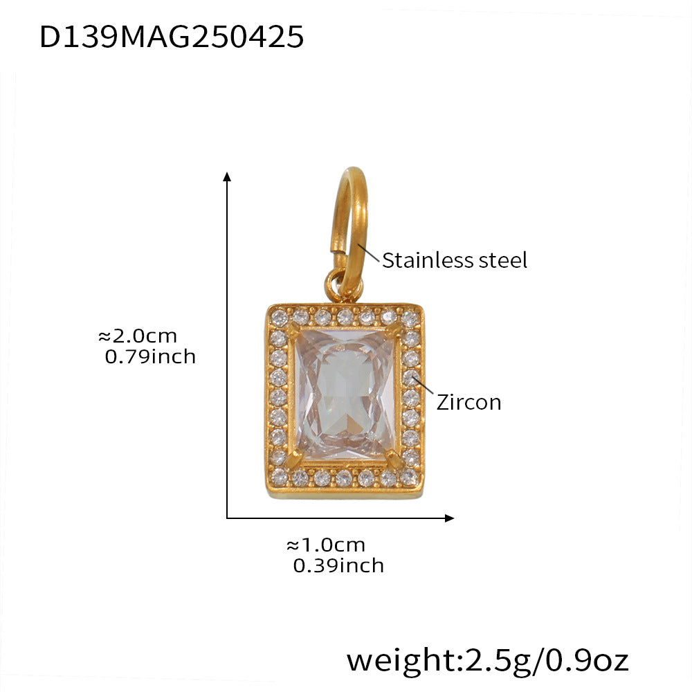 Best Trendy Stainless Steel Charm Bracelet with Zircon Valentine's Day Gift for Parties Gold-Plated True Gold