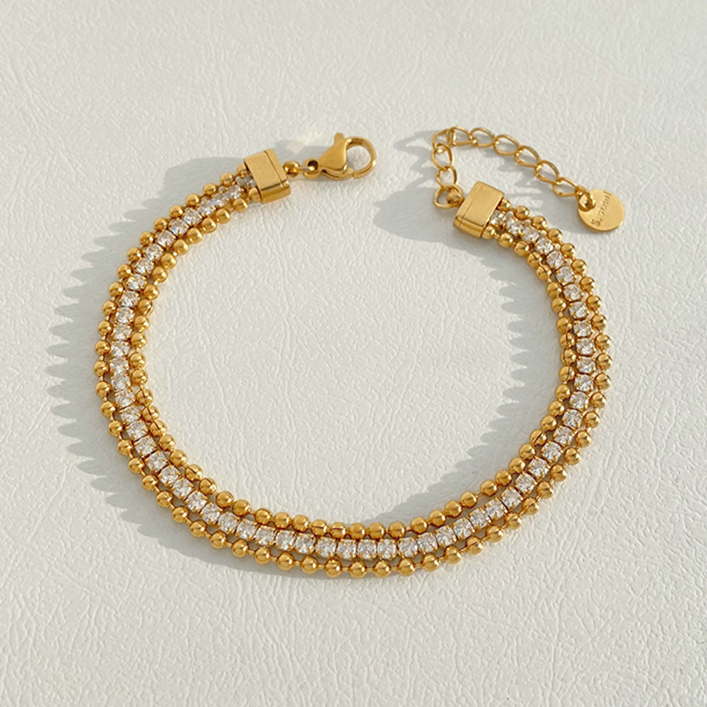 Customizable Stainless Steel True Gold Plated Cuff Bracelets Fashion Jewelry for Girls Wholesale
