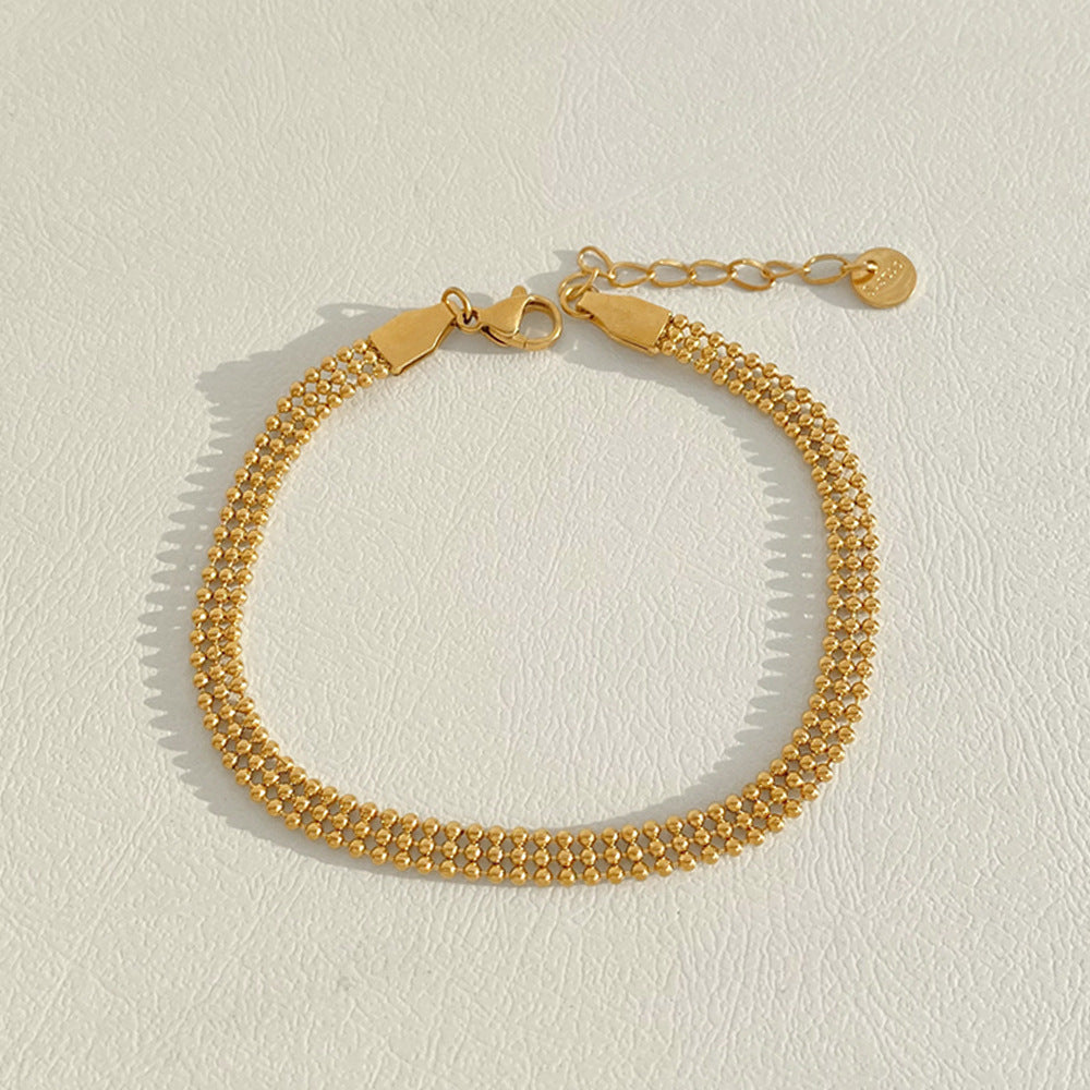 Customizable Stainless Steel True Gold Plated Cuff Bracelets Fashion Jewelry for Girls Wholesale