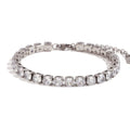 High Quality 18K True Gold PVD Plated White Zircon Stainless Steel Bracelets Factory Wholesale Fashion Jewelry Bracelets