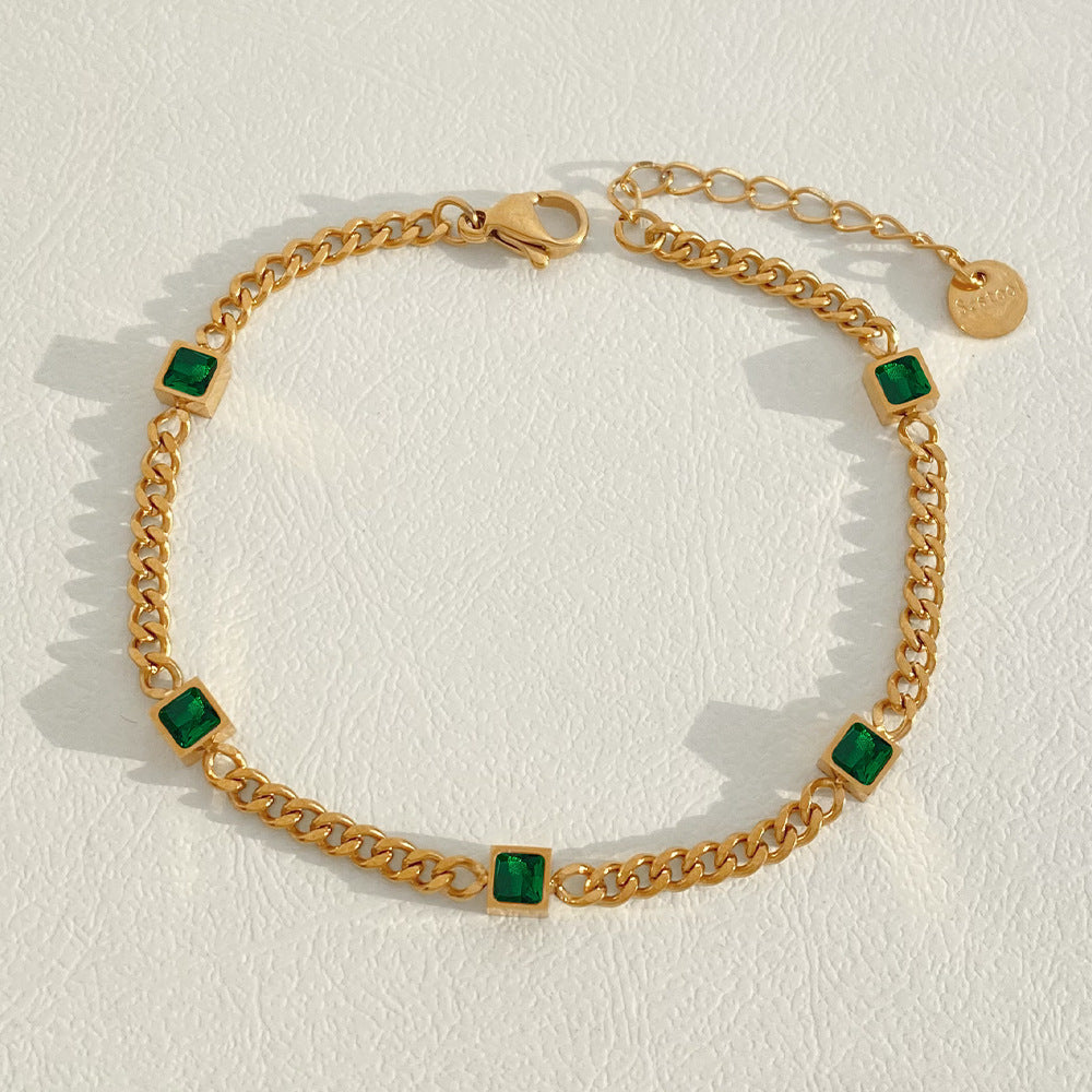 High Quality 18K True Gold PVD Plated Stainless Steel Bracelets Factory Wholesale for Girls-Fashionable Trendy Summer Jewelry