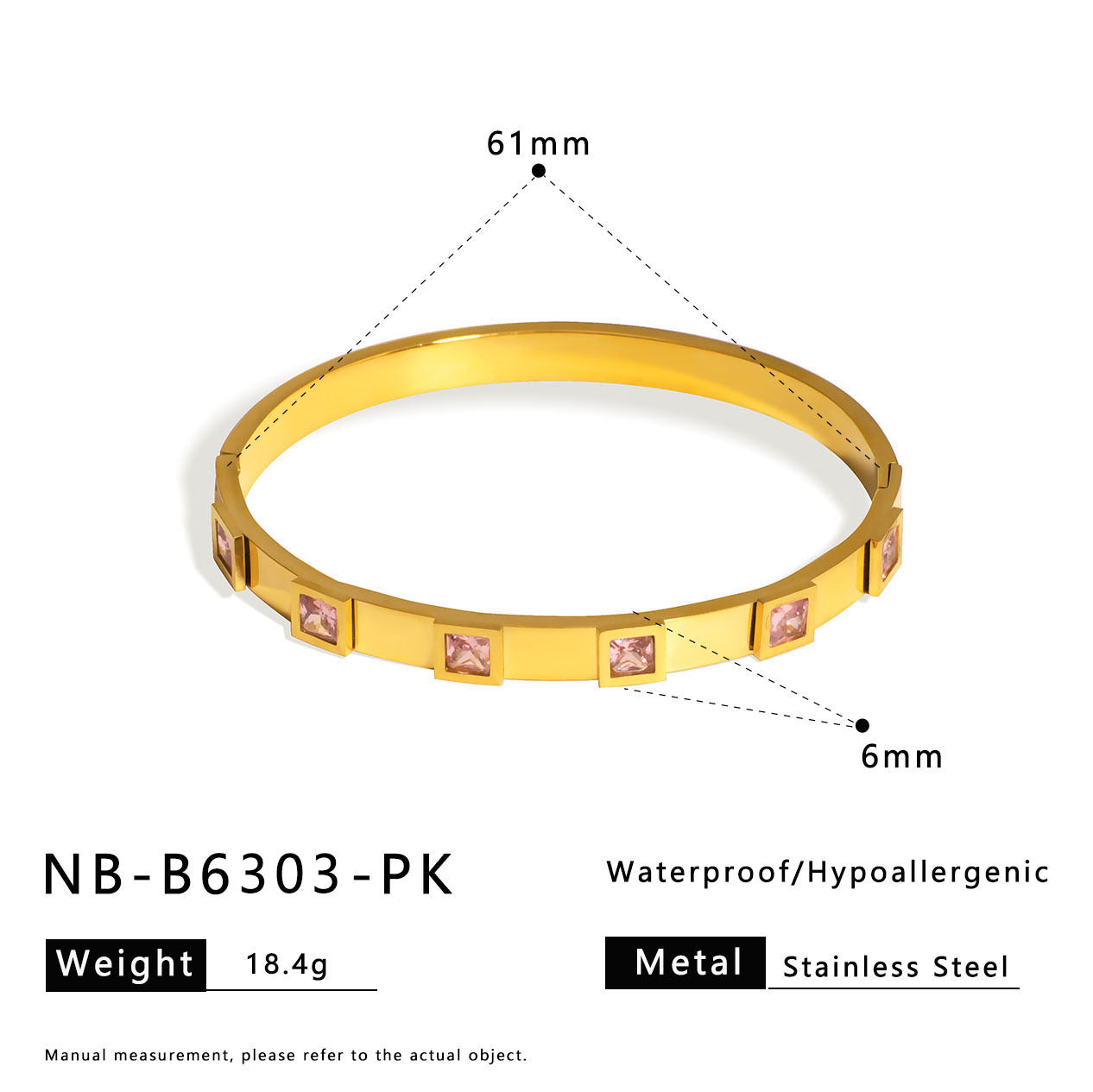 Wholesale Open and Close Gold Plated Stainless Steel Bangles Fashion Jewelry with Zircons for Girls Girls' Cuff Bracelets