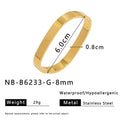 Designer Jewelry Bangle Rectangular Shape Gold Silver Black Stainless Steel Gold Plated Fashion Jewelry Bangle