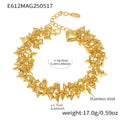 Wholesale Cute Stainless Steel Heart Charm Bracelets Gold-Plated Fashion Jewelry for Girls Trendy Valentine's Day Party Gift
