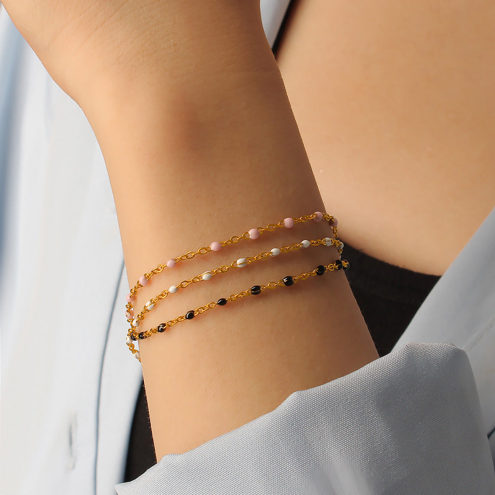 Stainless Steel 18K Gold Plated Chain & Link Bracelets Unisex Trendy Elegant Design Wholesale Jewelry