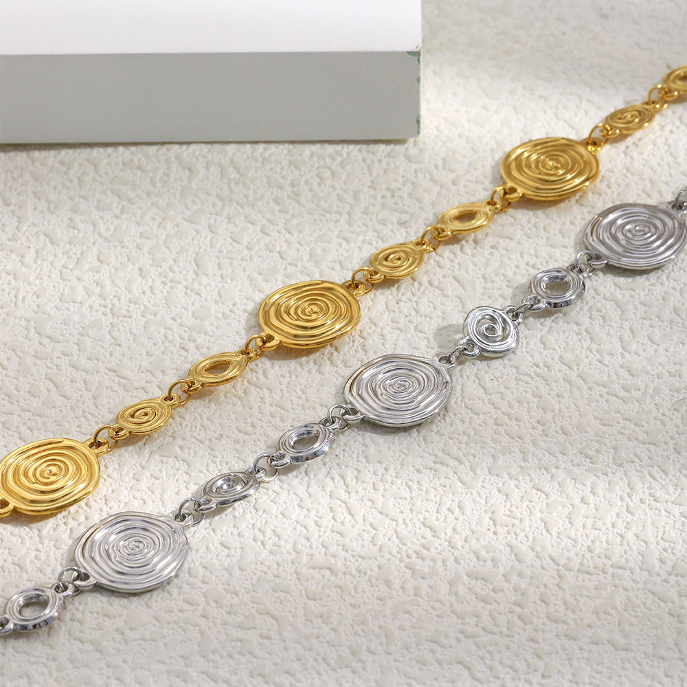 Wholesale Cute Stainless Steel  Bracelets 18k Gold Plated Fashion Jewelry for Girls Trendy wraping bracelets personaility
