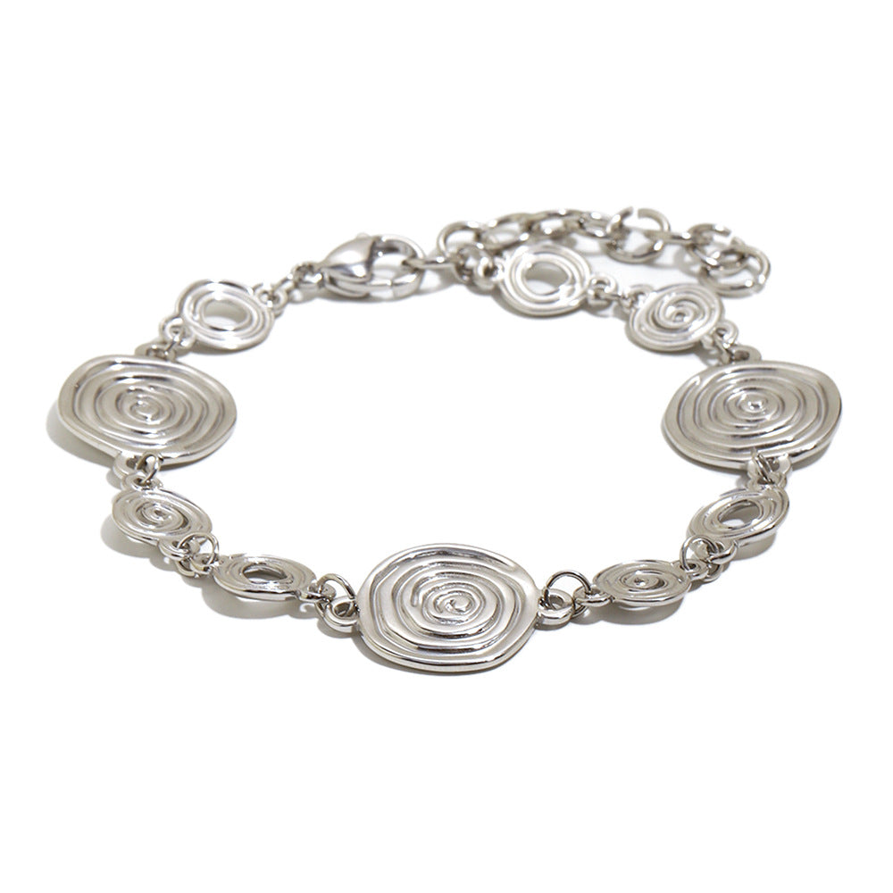 Wholesale Cute Stainless Steel  Bracelets 18k Gold Plated Fashion Jewelry for Girls Trendy wraping bracelets personaility