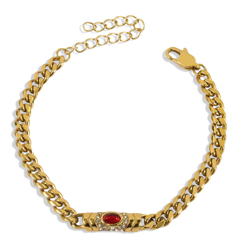 Customizable Vintage Stainless Steel Bracelet with Tiger Eye Stone Gold PVD Plated Fashionable Jewelry for Parties