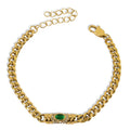 Customizable Vintage Stainless Steel Bracelet with Tiger Eye Stone Gold PVD Plated Fashionable Jewelry for Parties