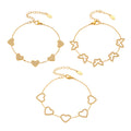 Trendy Stainless Steel Chain & Link Fashion Bracelets with 18K Gold Plated Zircon Crown Design Jewelry for Gift