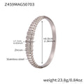 Real Gold Plated Stainless Steel Fashion Cuff Bracelets Elegant Open & Close Bangles with Zircons for Girls Fine Jewelry