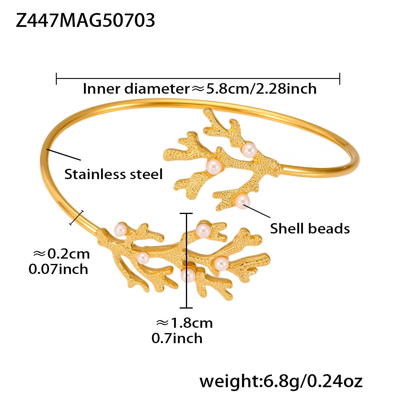 Real Gold Plated Stainless Steel Fashion Cuff Bracelets Elegant Open Cuff Bangles with Zircons for Girls Fine Jewelry