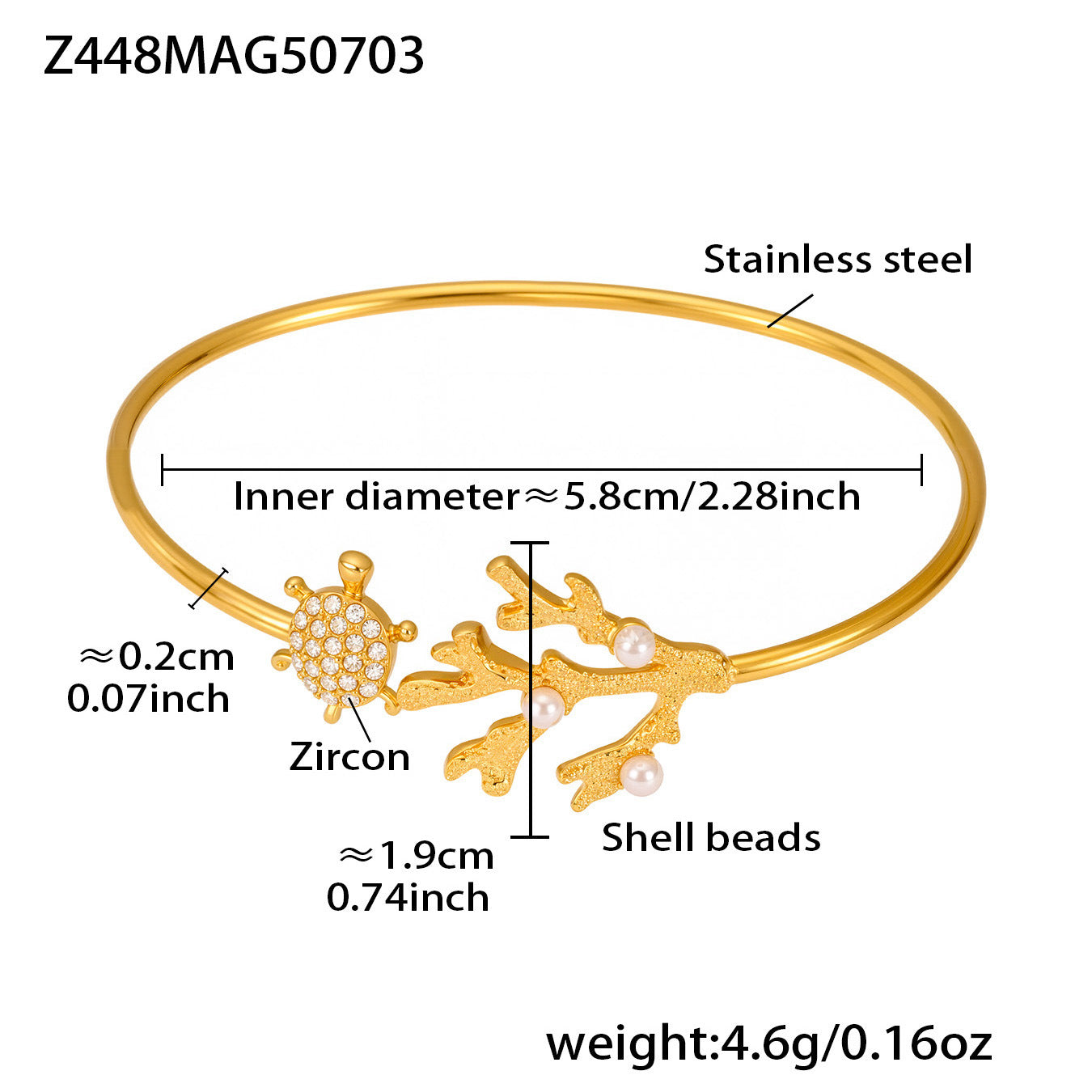 Real Gold Plated Stainless Steel Fashion Cuff Bracelets Elegant Open Cuff Bangles with Zircons for Girls Fine Jewelry