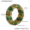 Wholesale Bohemian Style Trendy Crown-shaped Wrap Bracelets Natural Stone Elastic Rope Adjustable Colorful Gemstone Gift