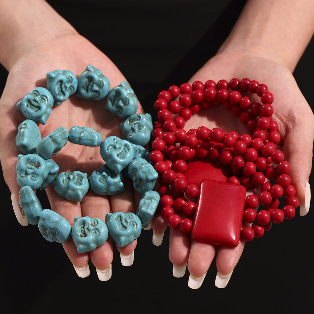 Wholesale Fashion Bracelets Natural Stone Elastic Rope Adjustable Crown-shaped Colorful Gemstone for Gift