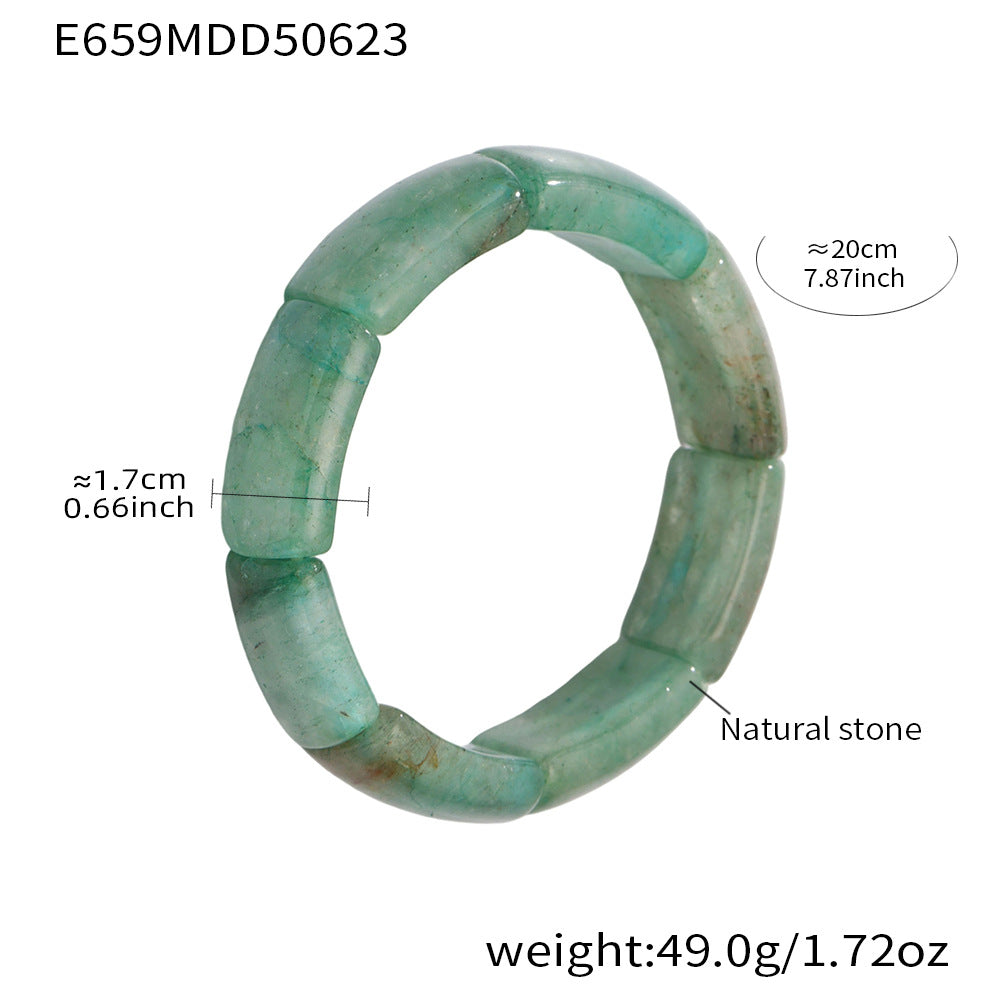 Wholesale Trendy Crown-shaped Natural Stone Bracelets Elastic Rope Adjustable Colorful Gemstone Fashion Wrap for Gifts